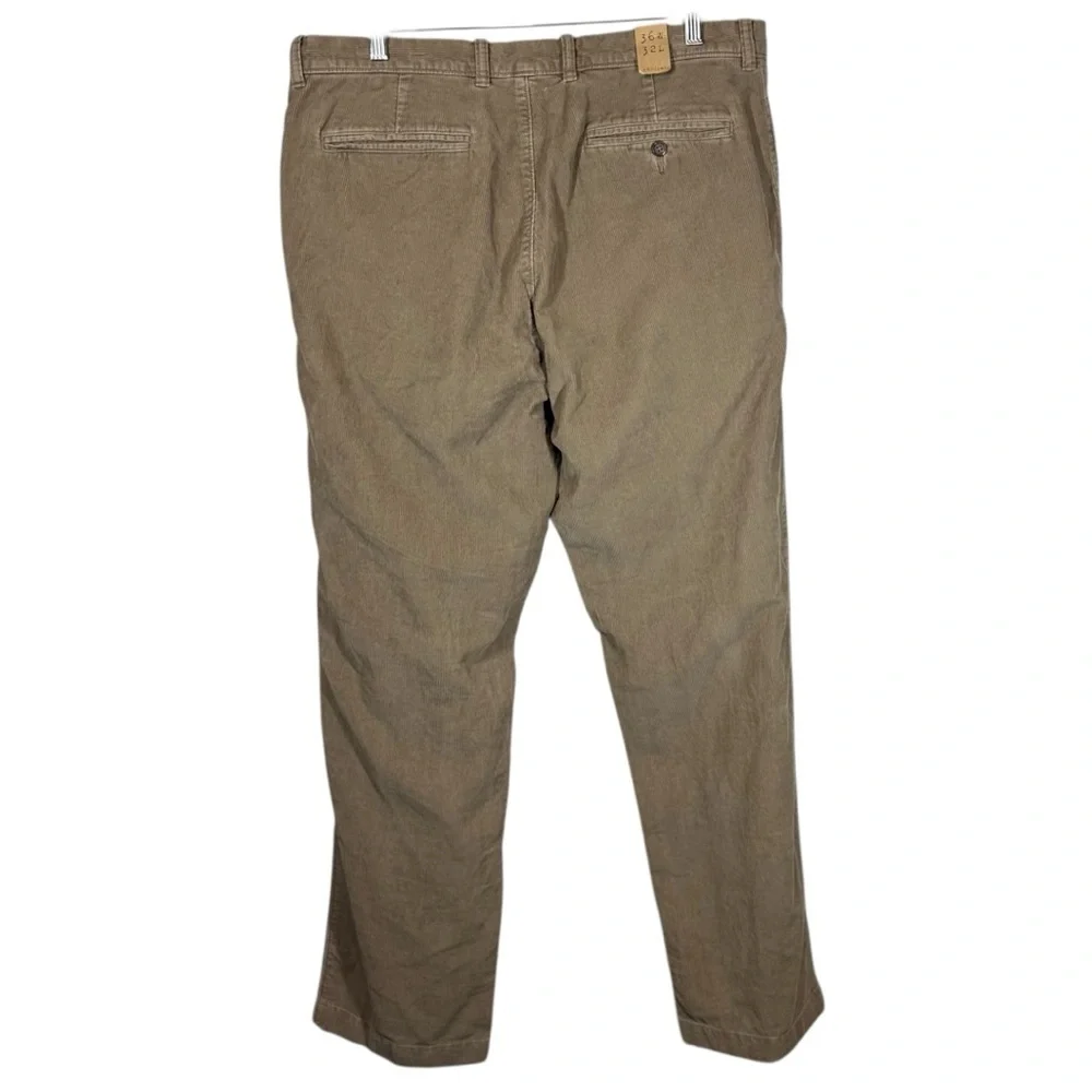 J.CREW Men's 36 X 32 Regular Brown Flat Front Vintage Cords